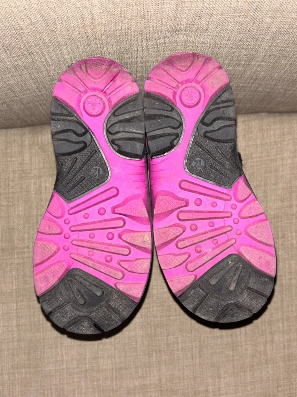Kamik Rocket Kids Snow Boots Size 12 Pink Black Waterproof Insulated -40°F EUC